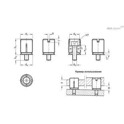 GN 355-M12X1-4,5-NI